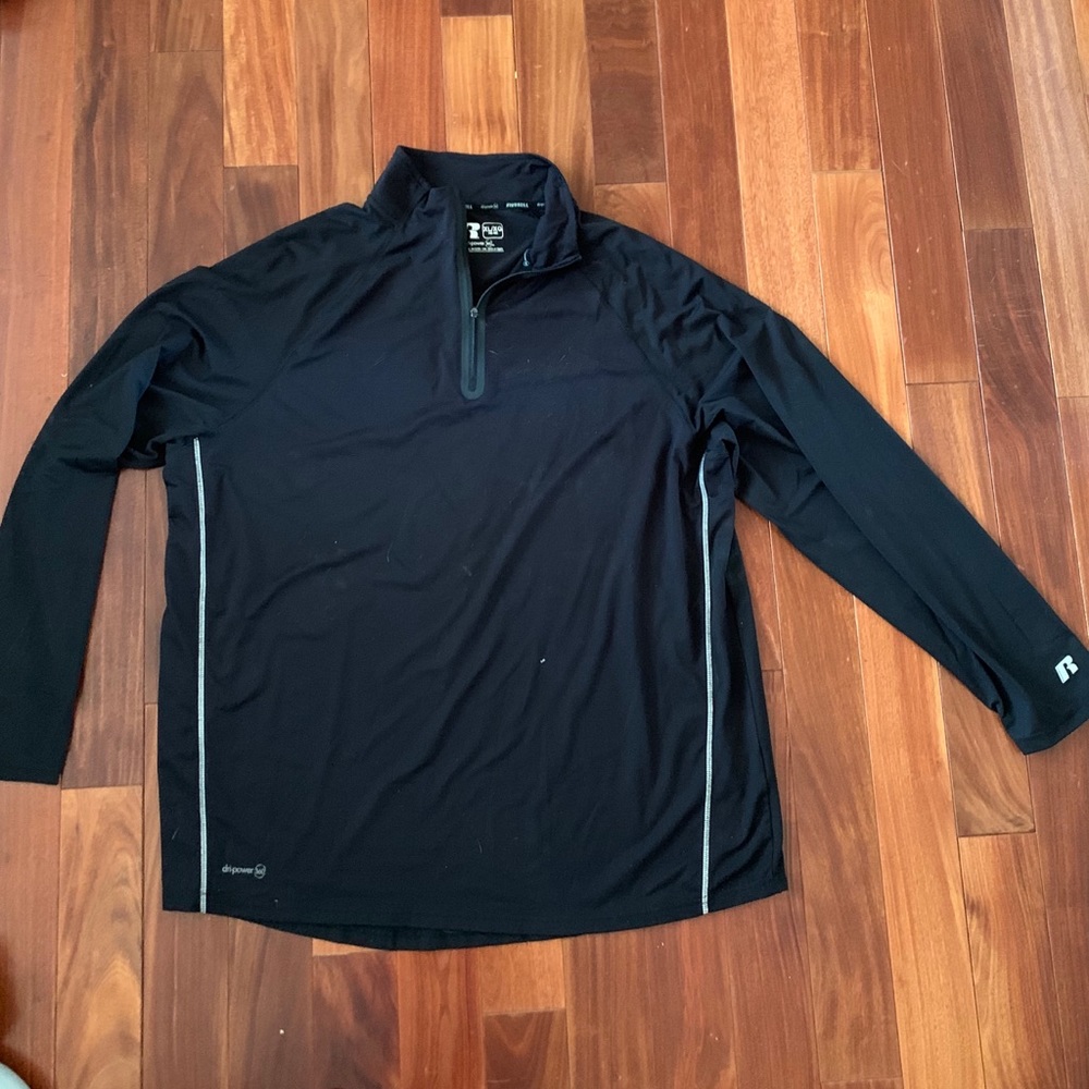 Black Russell dripower lightweight quarter zip